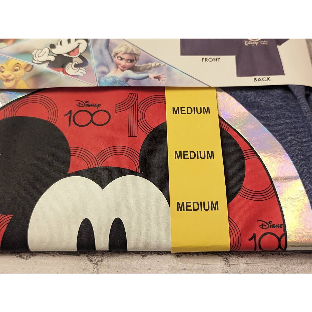 NEW Disney T-Shirt Adult Unisex Medium/100th Anniversary Disney/Mickey Mouse